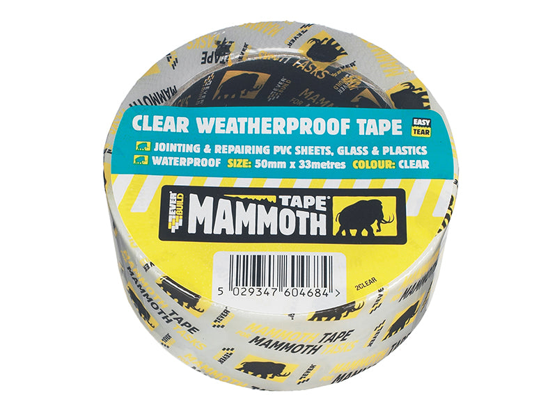 Everbuild Sika EVB2CLEAR10 Weatherproof Tape 50mm x 10m Clear