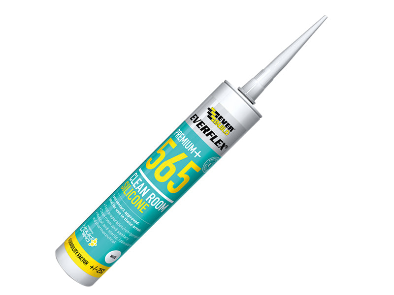 Everbuild Sika EVB565WE Clean Room Silicone C3 565