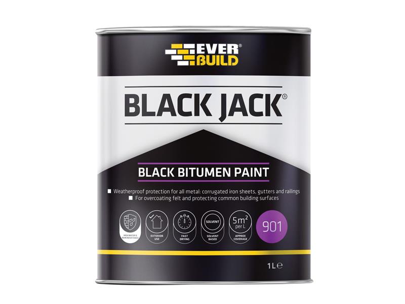 Everbuild Sika EVB90101 Black Jack® 901 Black Bitumen Paint
