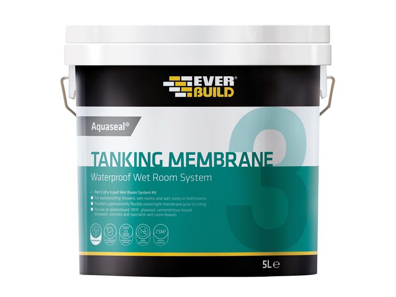 Everbuild Sika EVBAQWPTM Aquaseal Waterproof Tanking Membrane 5 litre