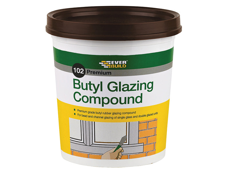 Everbuild Sika EVBBUTGCB2KG 102 Butyl Glazing Compound Brown 2kg