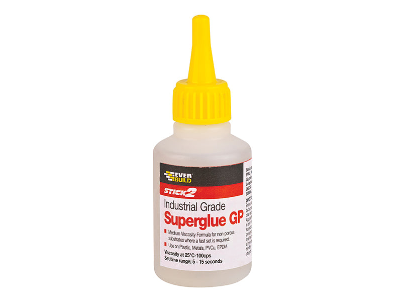 Everbuild Sika EVBCYN50 Industrial Superglue, GP