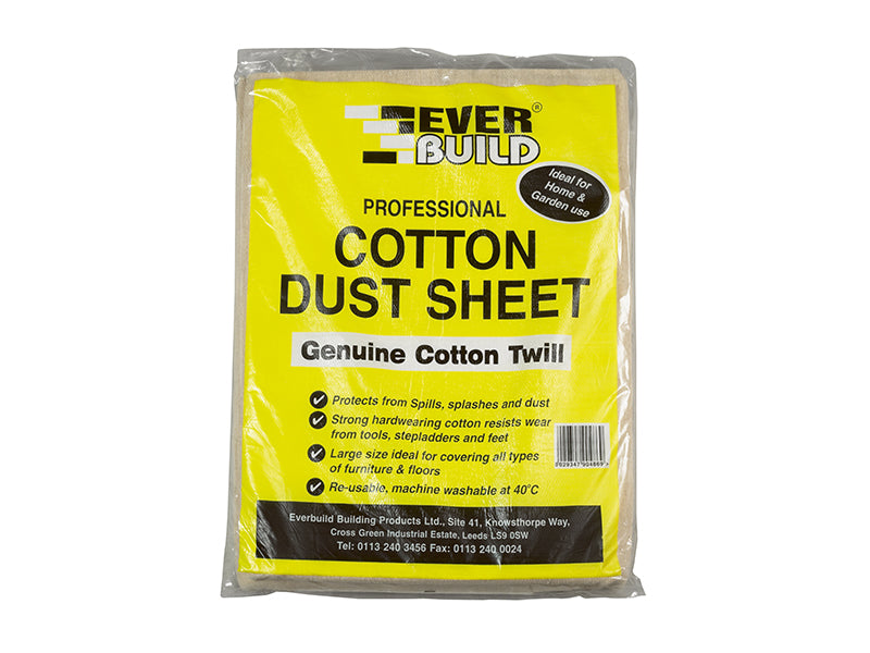 Everbuild Sika EVBDUST Cotton Dust Sheet 3.6 x 2.7m