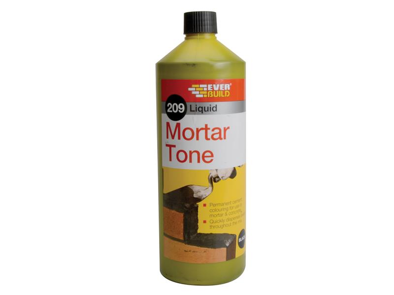Everbuild Sika EVBLMTBK1 209 Liquid Mortar Tone Black 1 litre