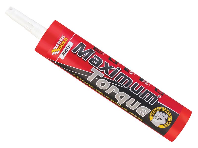 Everbuild Sika EVBMAXTQWE Maximum Torque Adhesive White 290ml
