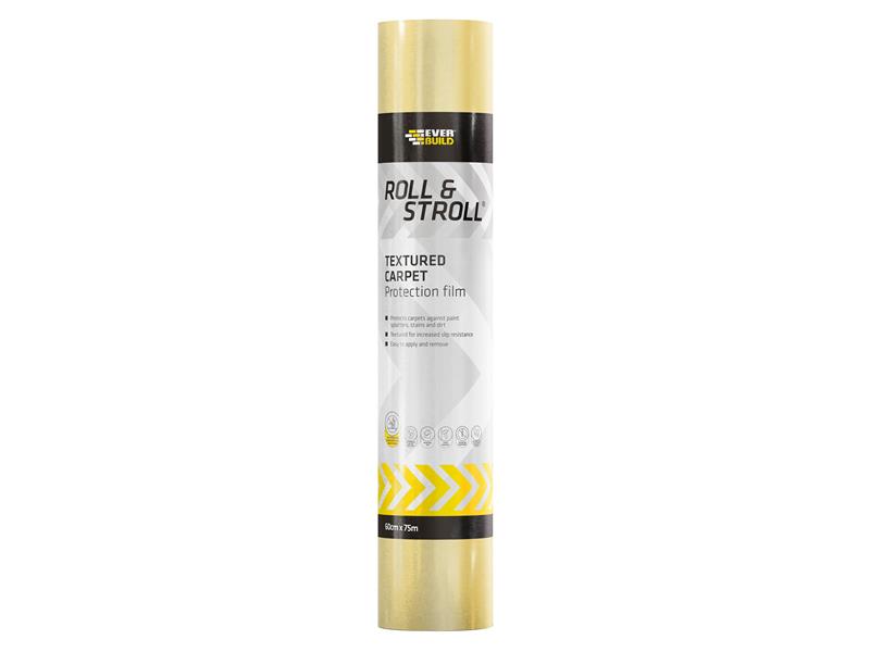 Everbuild Sika EVBROLTEXT75 Roll & Stroll Textured Non-Slip Carpet Protector 600mm x 75m