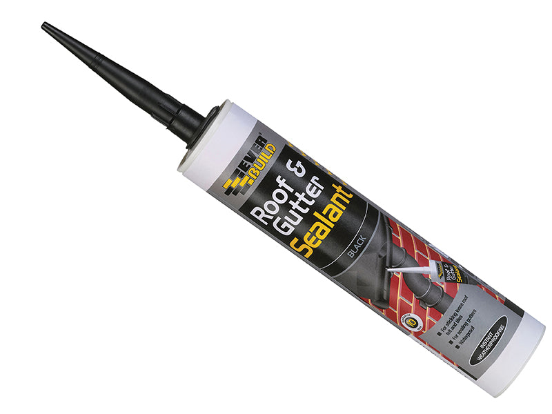 Everbuild Sika EVBROOFBL Roof & Gutter Sealant Black 295ml
