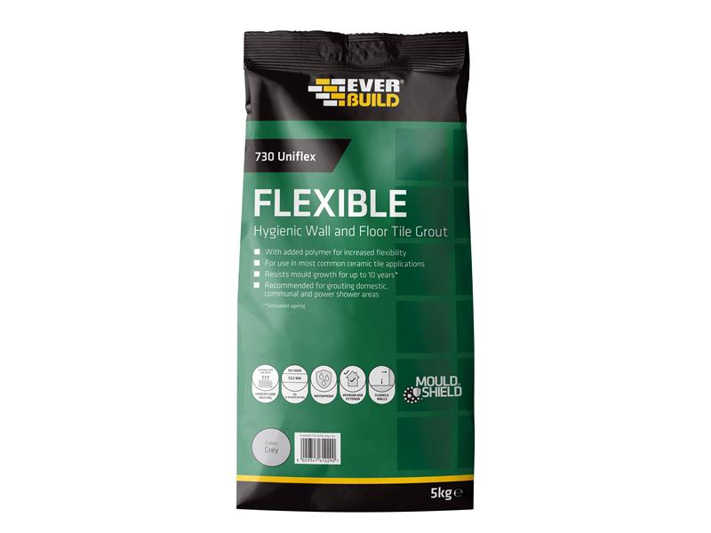 Everbuild Sika EVBUFLEX5WE 730 Uniflex Hygienic Tile Grout
