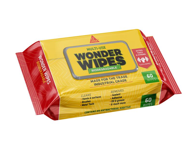 Everbuild Sika EVBWIPEBIO Wonder Wipes Biodegradable (60)