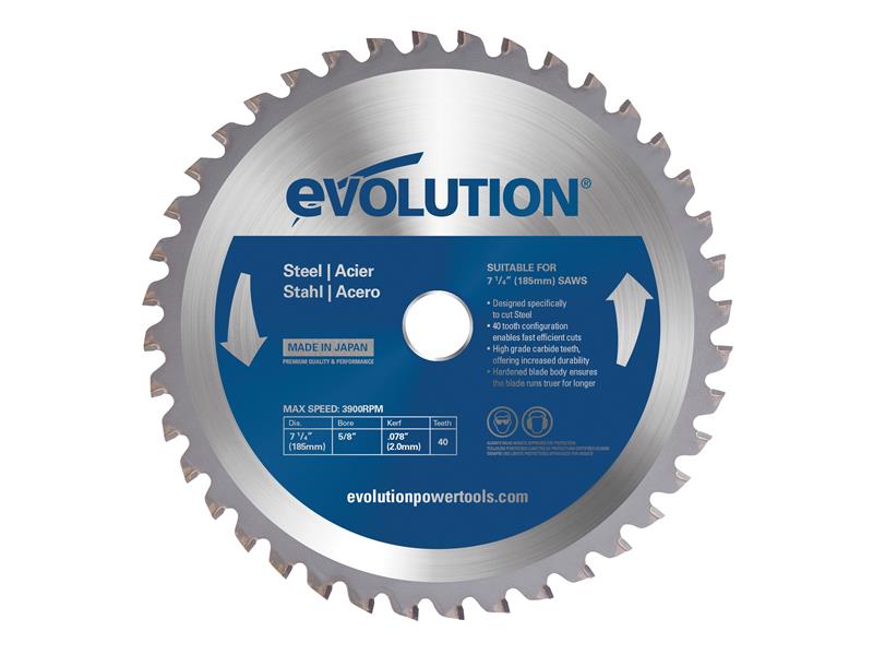 Evolution EVLM185TC40C Mild Steel Cutting Circular Saw Blade