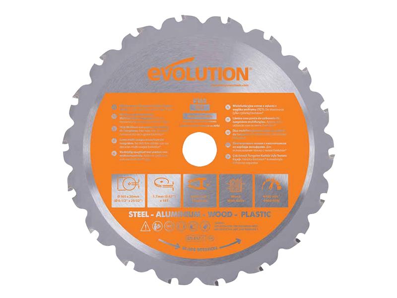 Evolution EVLR165T18CS Multi-Material Saw Blade 165 x 20mm x 18T