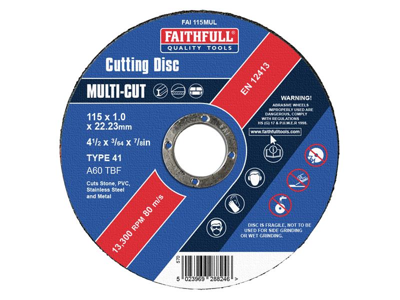 Faithfull FAI10010MUL Multi-Purpose Cutting Discs