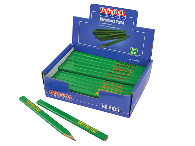 Faithfull FAICPDISPG80 Carpenter's Pencils Display