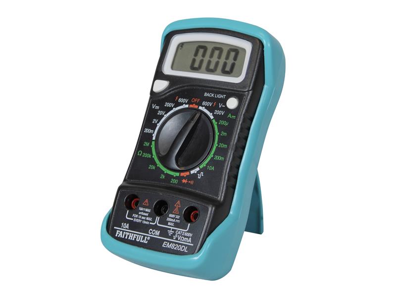 Faithfull FAIDETMULTI Multimeter LCD Display