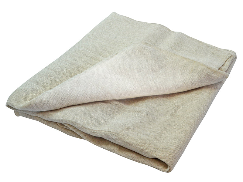 Faithfull FAIDSPC128N Cotton Twill Polythene Backed Dust Sheet 3.6 x 2.8m