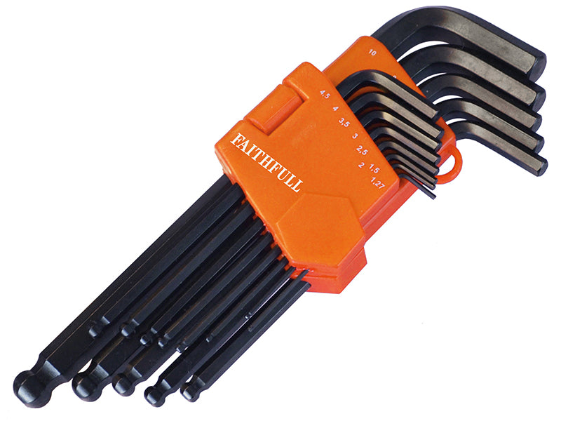 Faithfull FAIHKS13MLB Metric Ball End Long Arm Hexagon Key Set, 13 Piece