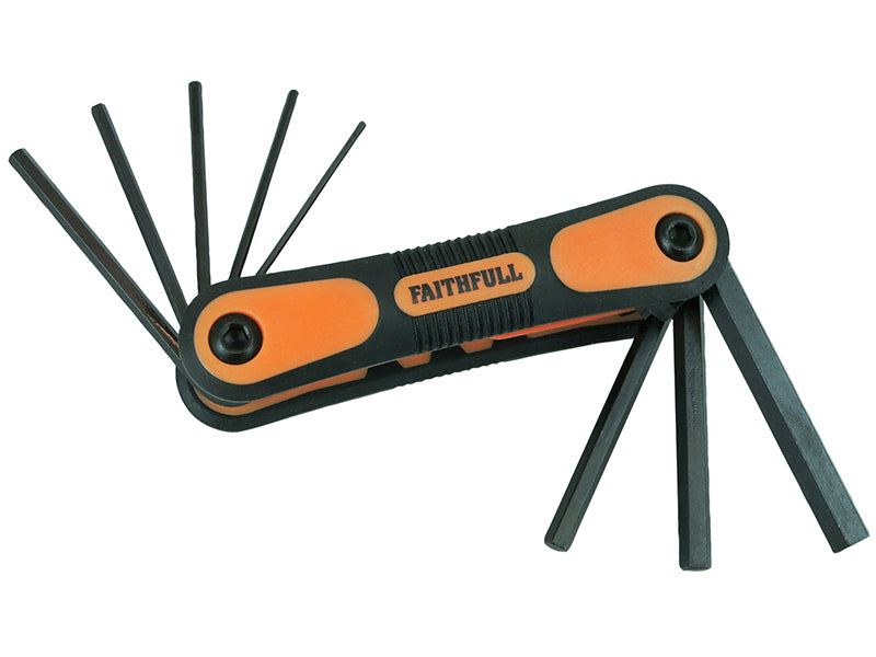 Faithfull FAIHKSF8M Metric Folding Hexagon Key Set, 8 Piece