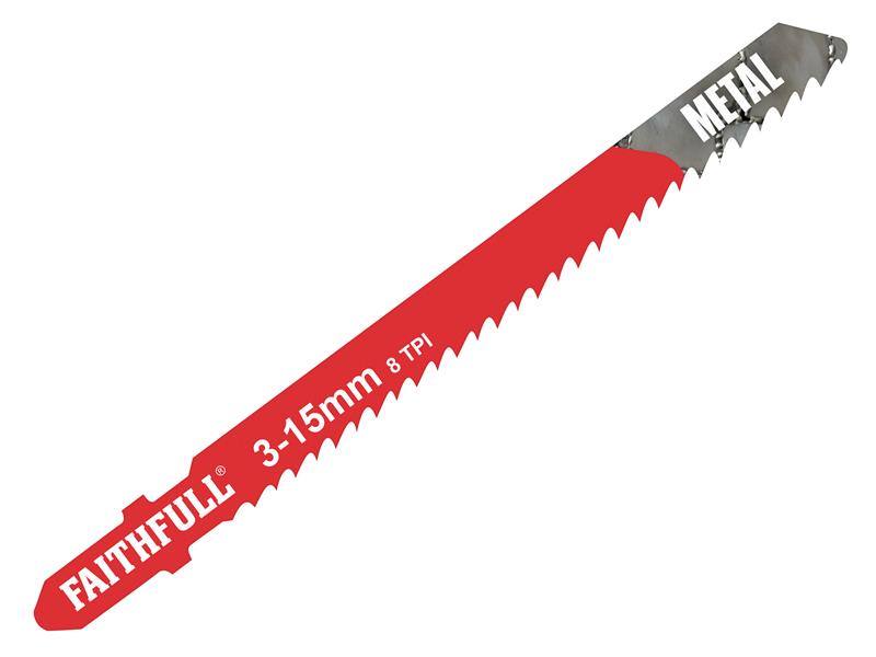 Faithfull FAIJBT127D Metal Cutting Jigsaw Blades Pack of 5 T127D