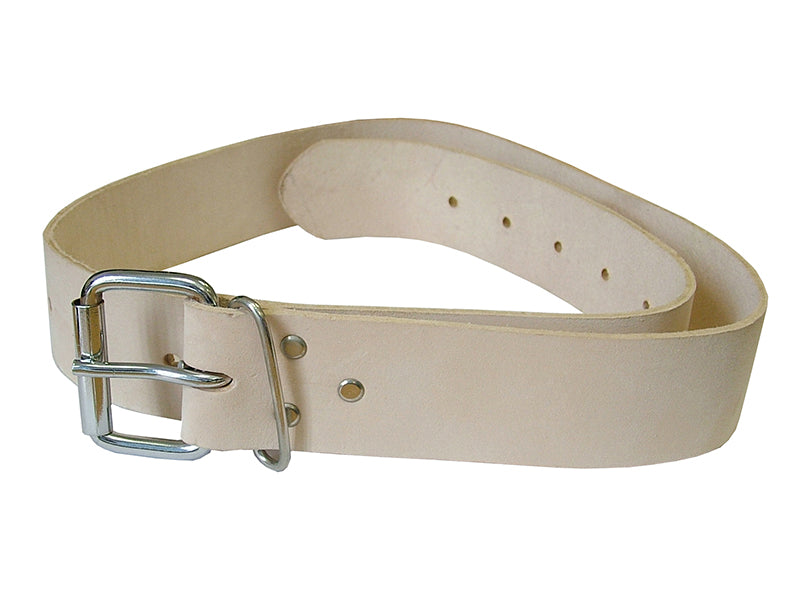 Faithfull FAILB134 Heavy-Duty Leather Belt 45mm Wide Tan