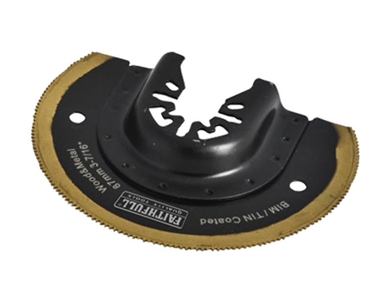Faithfull FAIMFBM87 Multi-Functional Tool Bi-Metal Radial Saw TiN Coated Blade 87mm