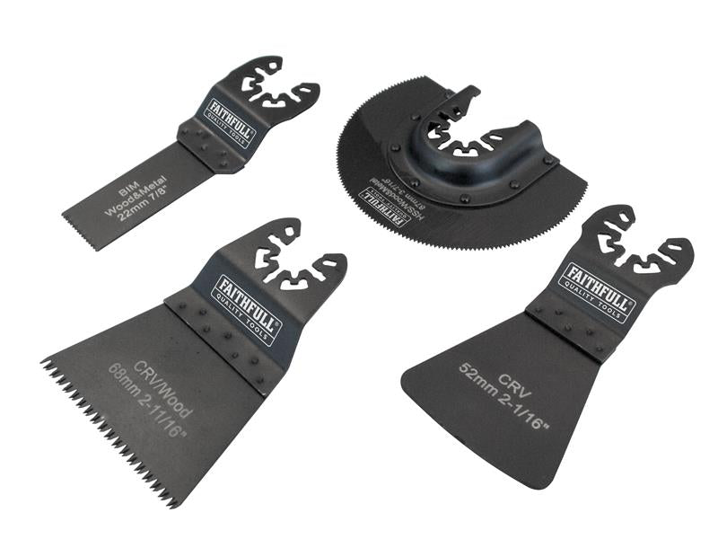 Faithfull FAIMFKIT4 Multi-Function Tool Flooring Blade Set 4 Piece