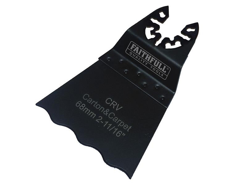 Faithfull FAIMFSER68 Multi-Functional Tool CrV Serrated Wavy Edge Saw Blade 68mm