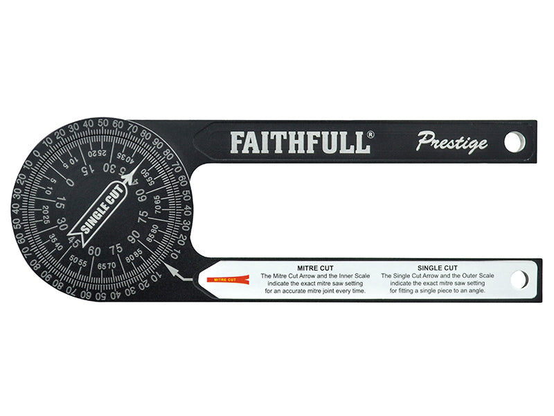 Faithfull FAIMSPCNC Prestige Mitre Saw Protractor Black Aluminium
