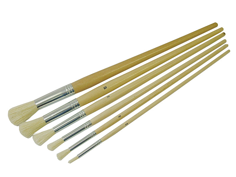 Faithfull FAIPBFITRPK Round Fitch Brush Set. 6 Piece