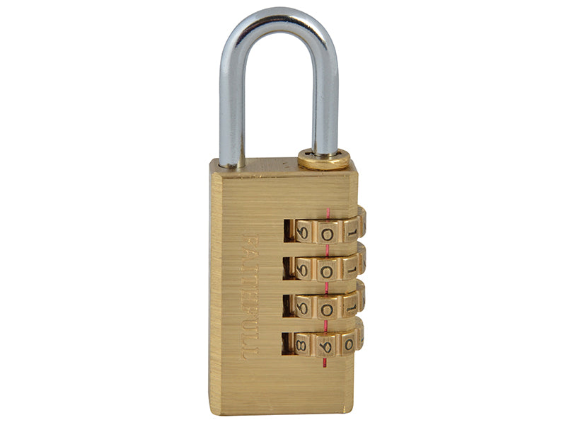 Faithfull FAIPLB20COM Brass Combination Padlock