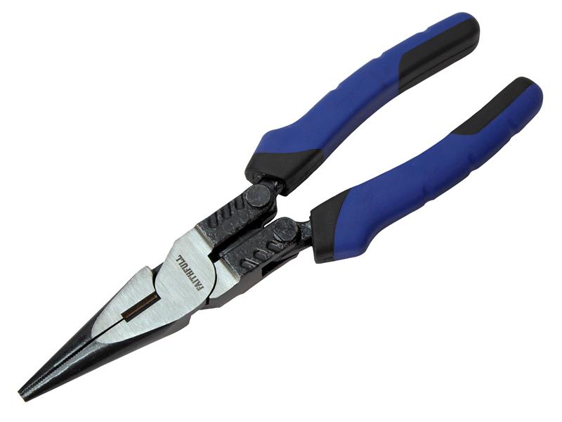 Faithfull FAIPLHLLN9 High-Leverage Long Nose Pliers 230mm (9in)