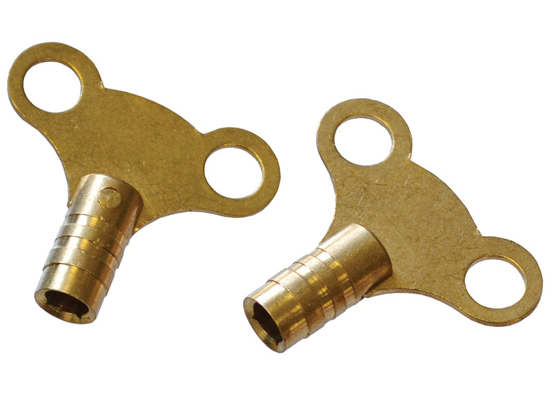 Faithfull FAIRADKEY Radiator Keys - Brass (Pack of 2)