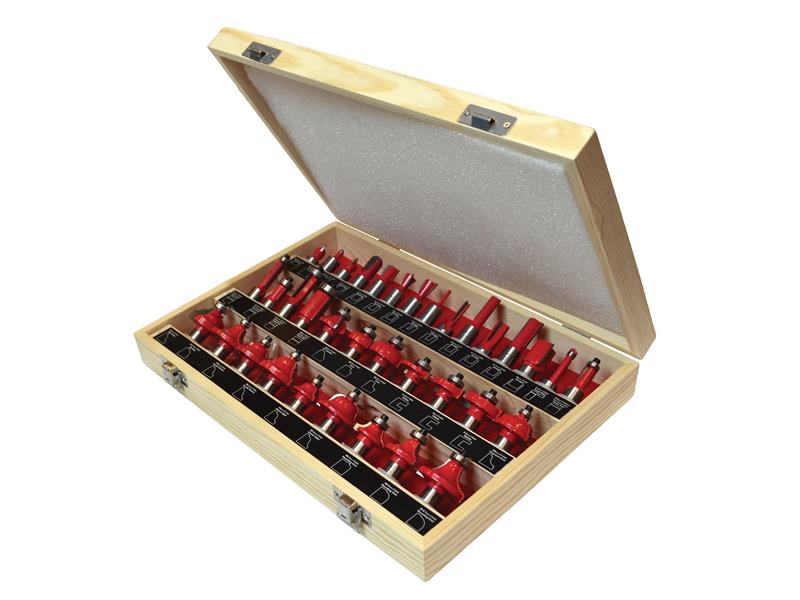 Faithfull FAIRBS35 1/2in TCT Router Bit Set, 35 Piece
