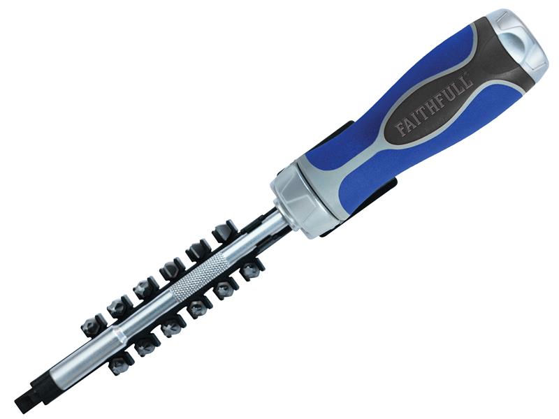 Faithfull FAISDSET13R Ratchet Screwdriver Set, 13 Piece