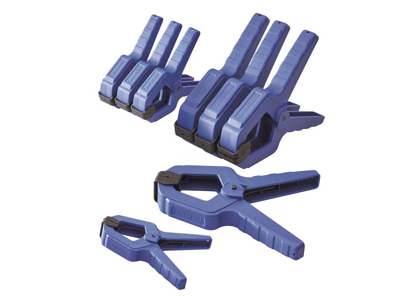 Faithfull FAISPCLSET8 Spring Clamp Set, 8 Piece