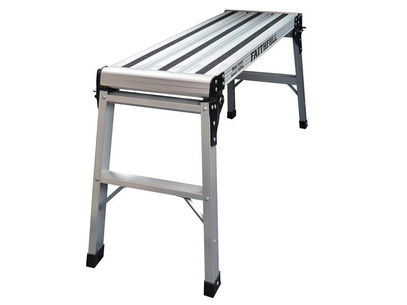 Faithfull FAISTEPUP3 Fold Away Step Up Aluminium L100 x H52 x W30cm