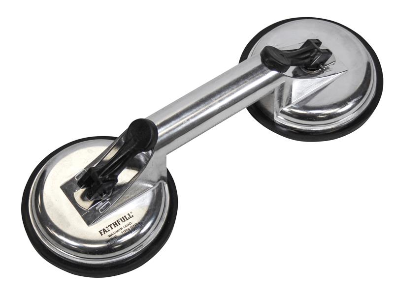 Faithfull FAISUCPAD2P Double Pad Aluminium Pro Suction Lifter