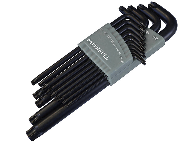 Faithfull FAITKS13L Star Long Arm Key Set of 13 (TX7-TX55)