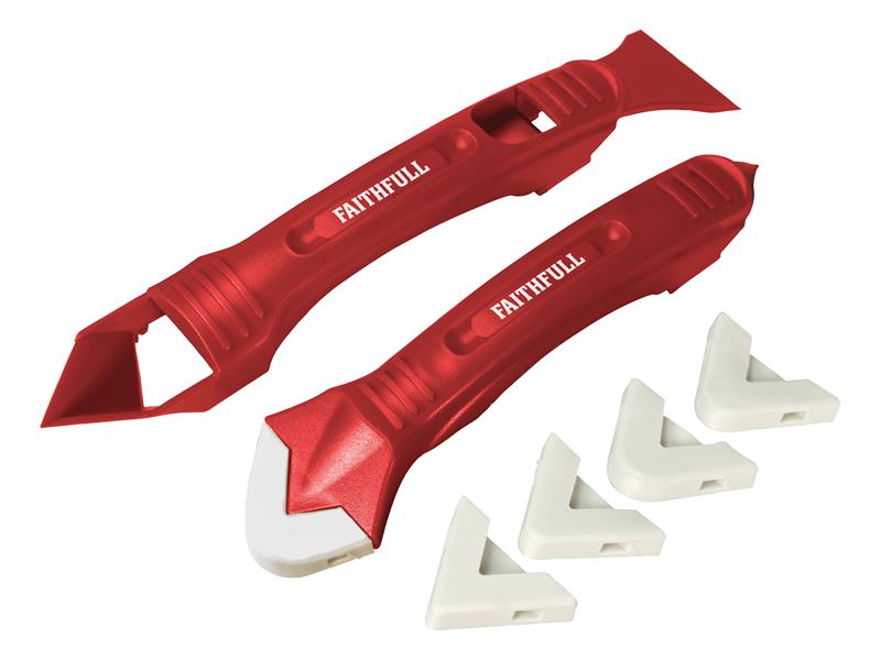 Faithfull FAITLSILKIT Silicone Scraper Kit Two Piece