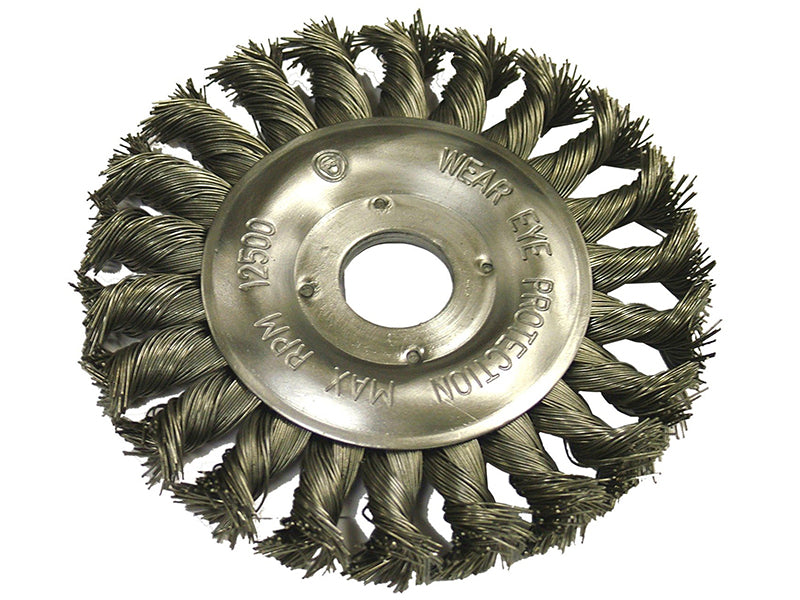Faithfull FAIWBCT125 Circular Wire Brush 125 x 12mm 22.2mm Bore, 0.50mm Wire