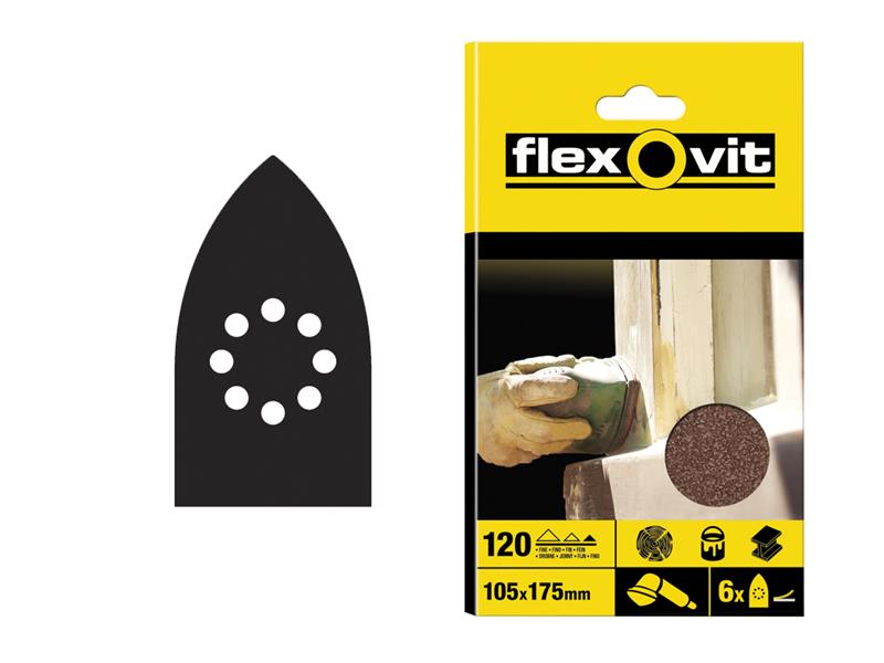 Flexovit FLV26405 Detail Hook & Loop Sheets