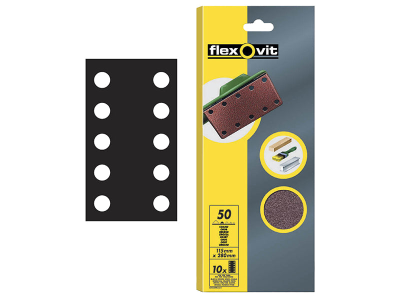 Flexovit FLV26500 1/2 Perforated Sanding Sheets
