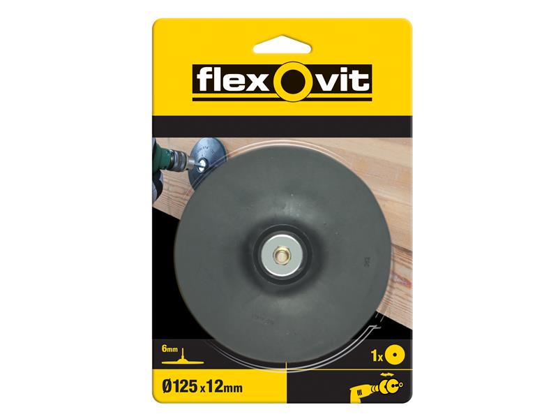 Flexovit FLV56833 Backing Pad For Drill Mount 125mm