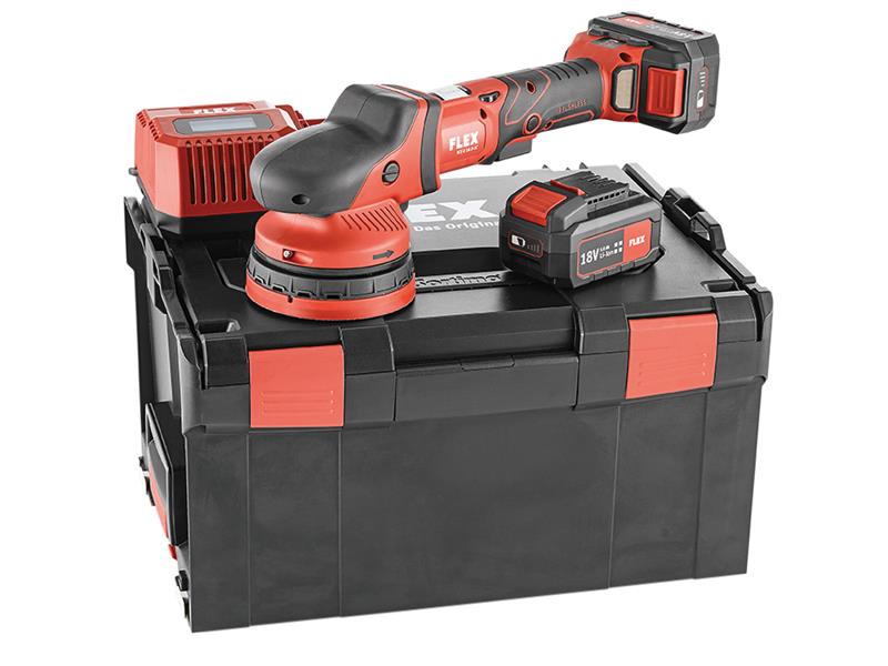 Flex Power Tools FLX465070 XCE 8125 18.0-EC Random Orbital Polisher 18V 2 x 5.0Ah Li-ion