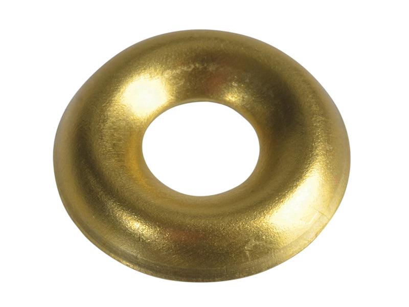 ForgeFix FORSCW6B Screw Cup Washers, Polished Brass