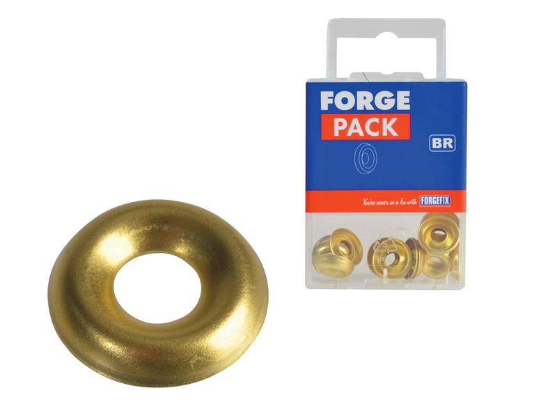 Screw Cup Washers, Polished Brass, ForgePack