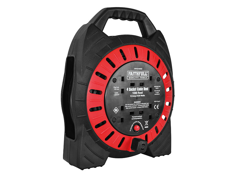 Faithfull Power Plus FPPCR10MSE Semi-Enclosed Cable Reel