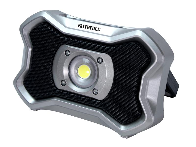 Faithfull Power Plus FPPSLFF20BS Rechargeable Work Light with Speaker 20W