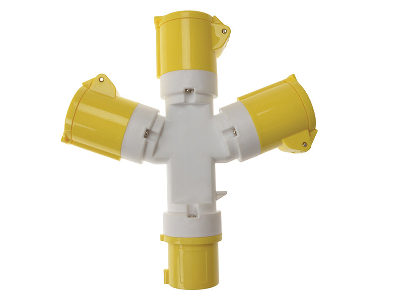 Faithfull Power Plus FPPSOCK3WAY 3-Way Splitter 110V