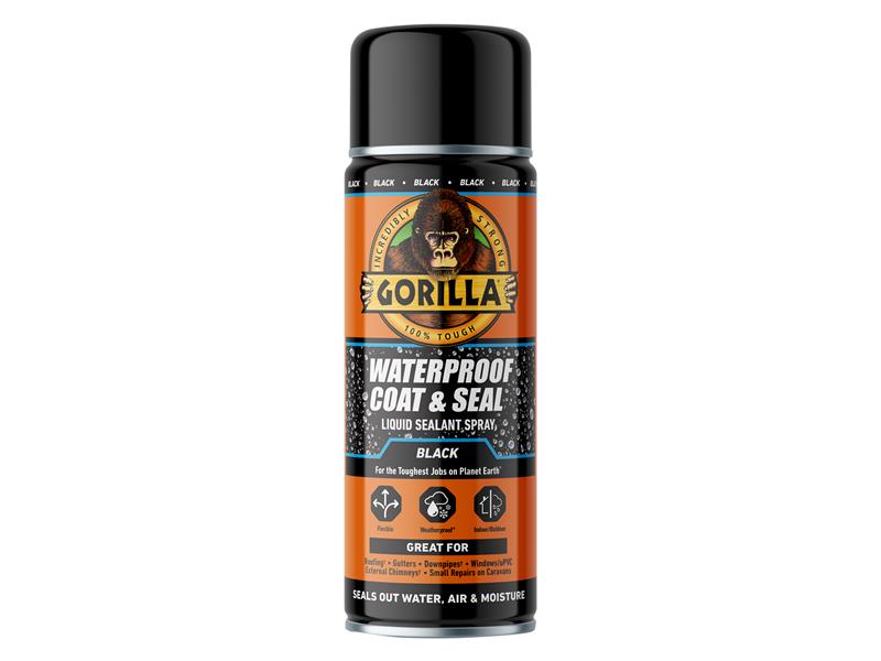 Gorilla Glue GRGPSSBK450 Waterproof Coat & Seal Spray Black 450ml