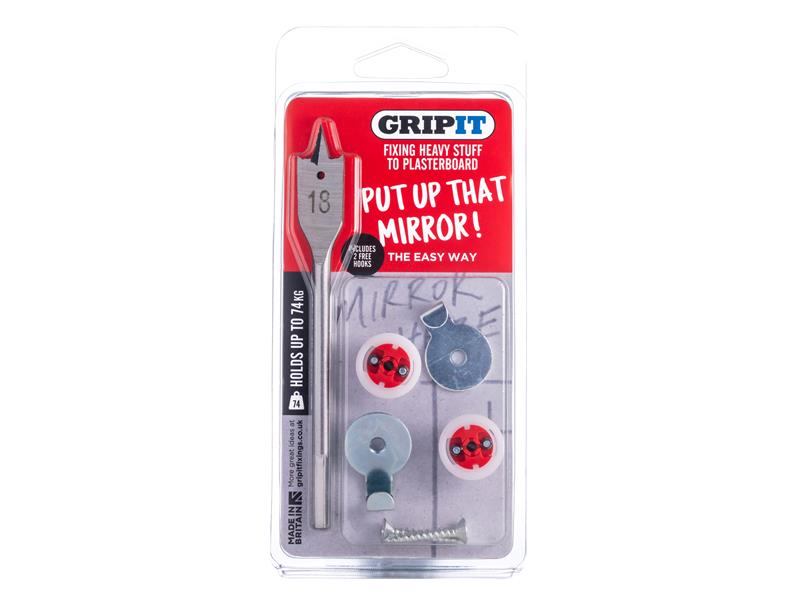 Gripit GRPMIRKIT Mirror Kit, Clam Pack